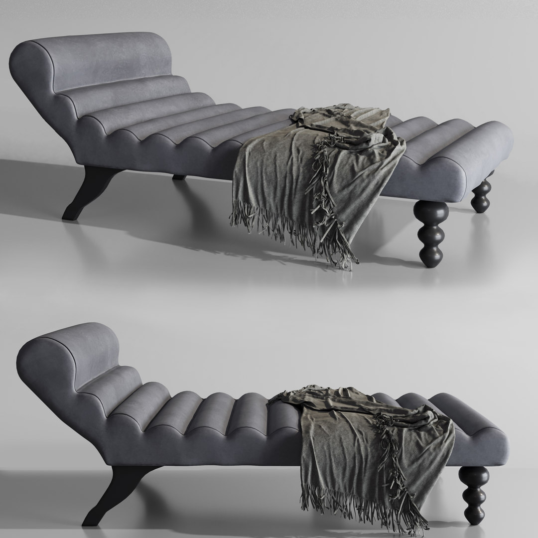3D chaise lounge studio couch furniture model TurboSquid 1489552