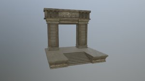 3D model stone portal