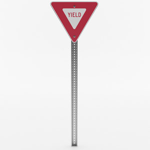 3D yield sign