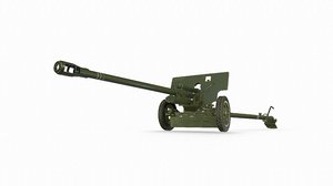 zis 3 soviet anti-tank 3D model