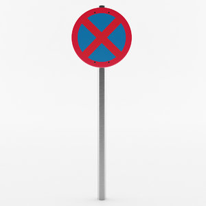 3D european stopping sign model