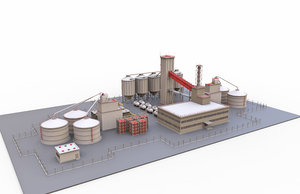 industrial plant 3D model