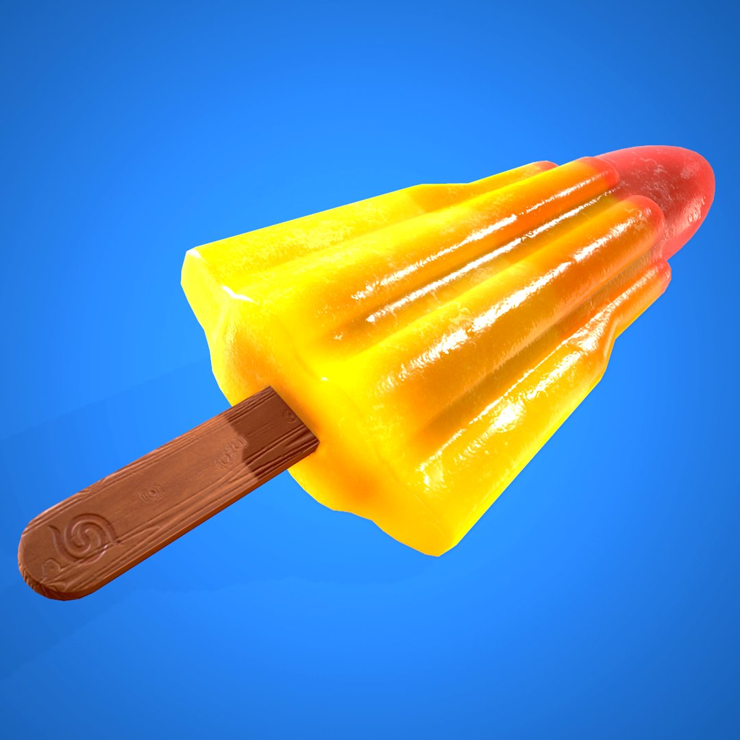Ice rocket lolly 3D model TurboSquid