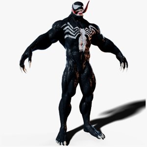 3D venom marvel character