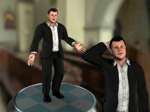 man suit 3D model