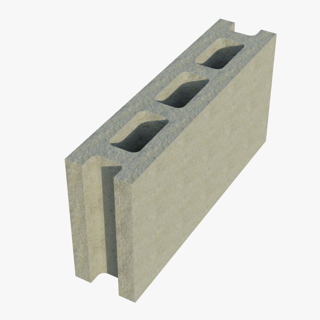 16x4x8 cinder block stretcher 3D - TurboSquid 1490616