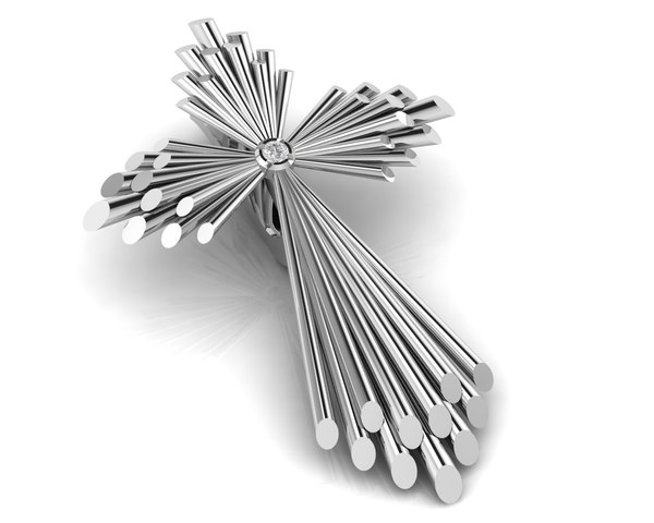 Earring cross tubes 3D model 