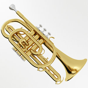 cornet musical instrument 3D model