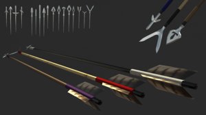 japanese arrow set 3D
