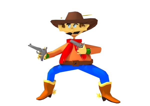 cartoon cowboy model