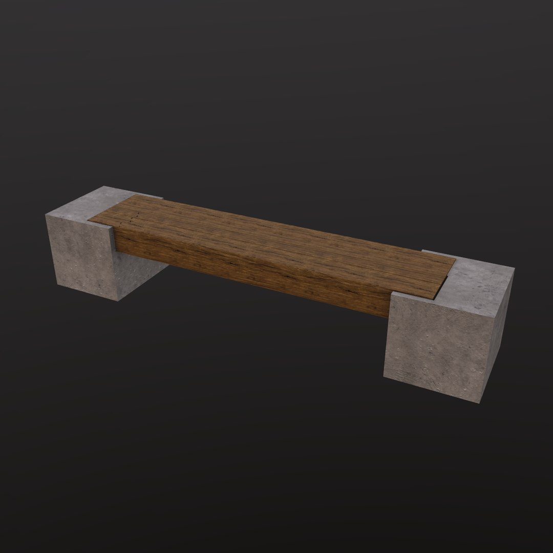 3D bench base TurboSquid 1490932