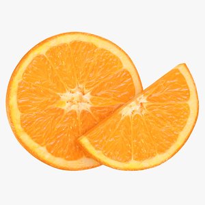 realistic orange slices 3D