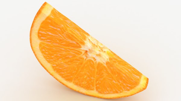 Realistic half orange slice 3D model - TurboSquid 1490940