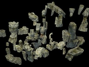 stone rock mountain 3D model