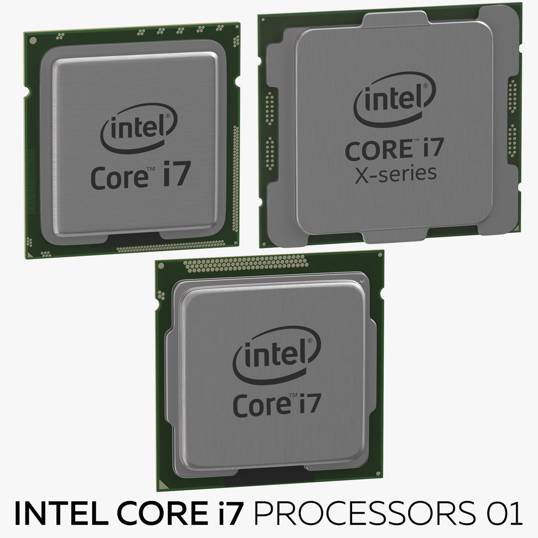 Модель процессора intel core. 3d модель процессора.