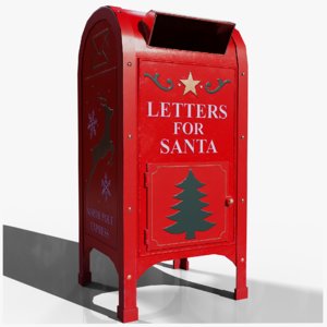 present santa post box 3D model