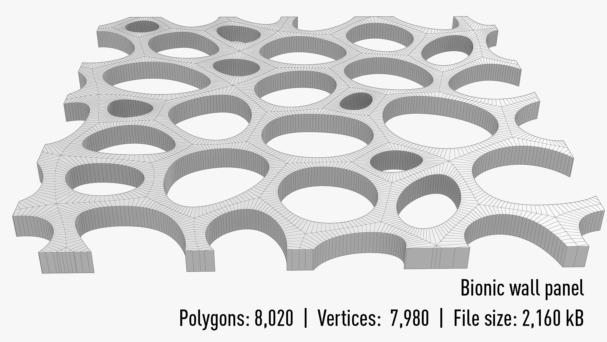 3D panel bionic - TurboSquid 1491275
