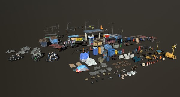 post apocalyptic 3D model