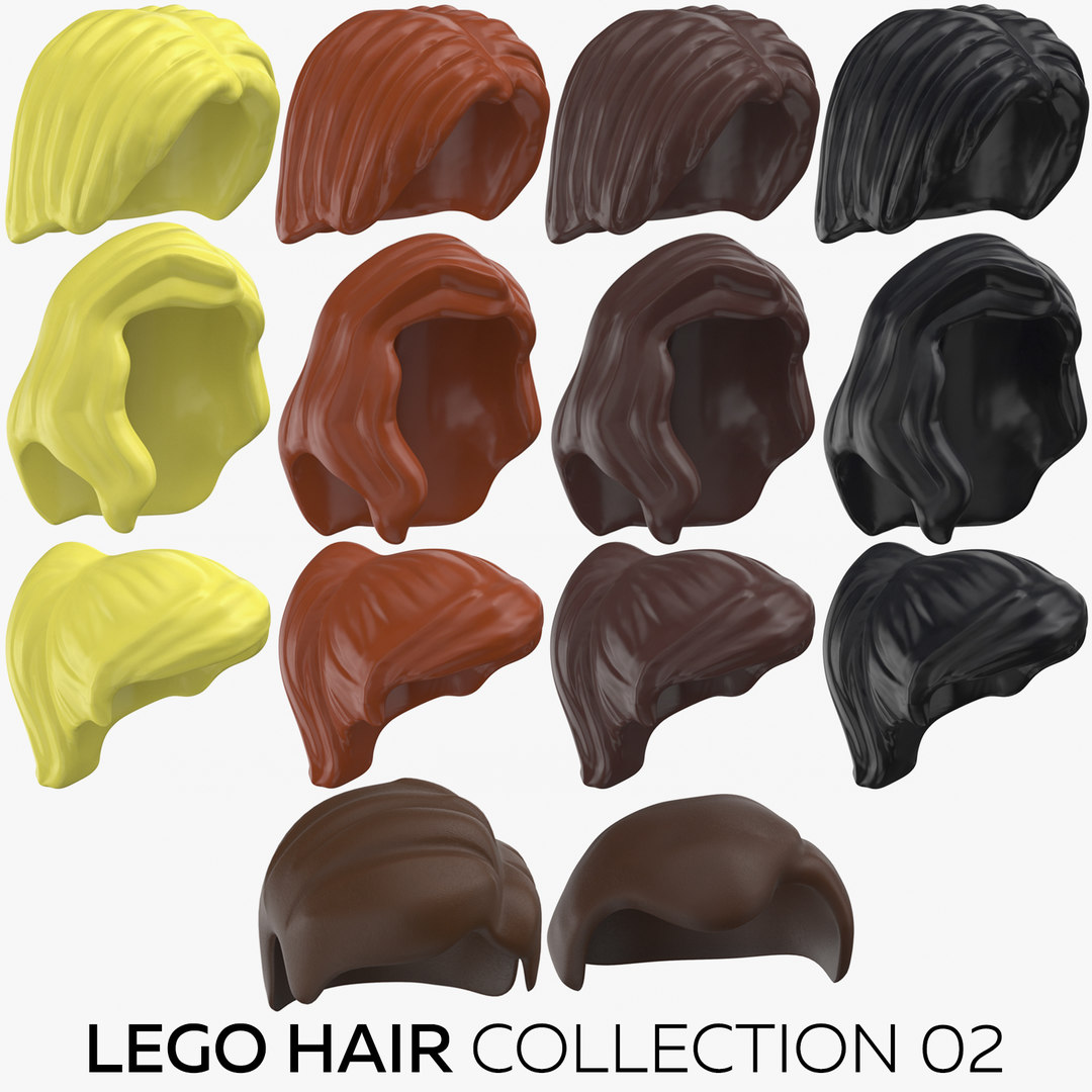 Lego hair 02 model TurboSquid 1491513