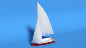 javelin dinghy sailboat boat model