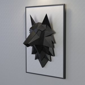 3D wolf head model
