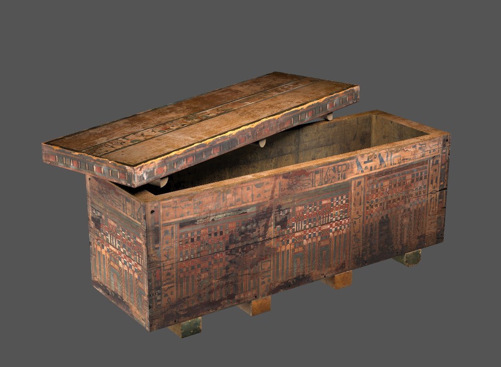 Egyptian wood coffin 3D model TurboSquid 1491719