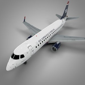 airways express embraer175 l520 3D