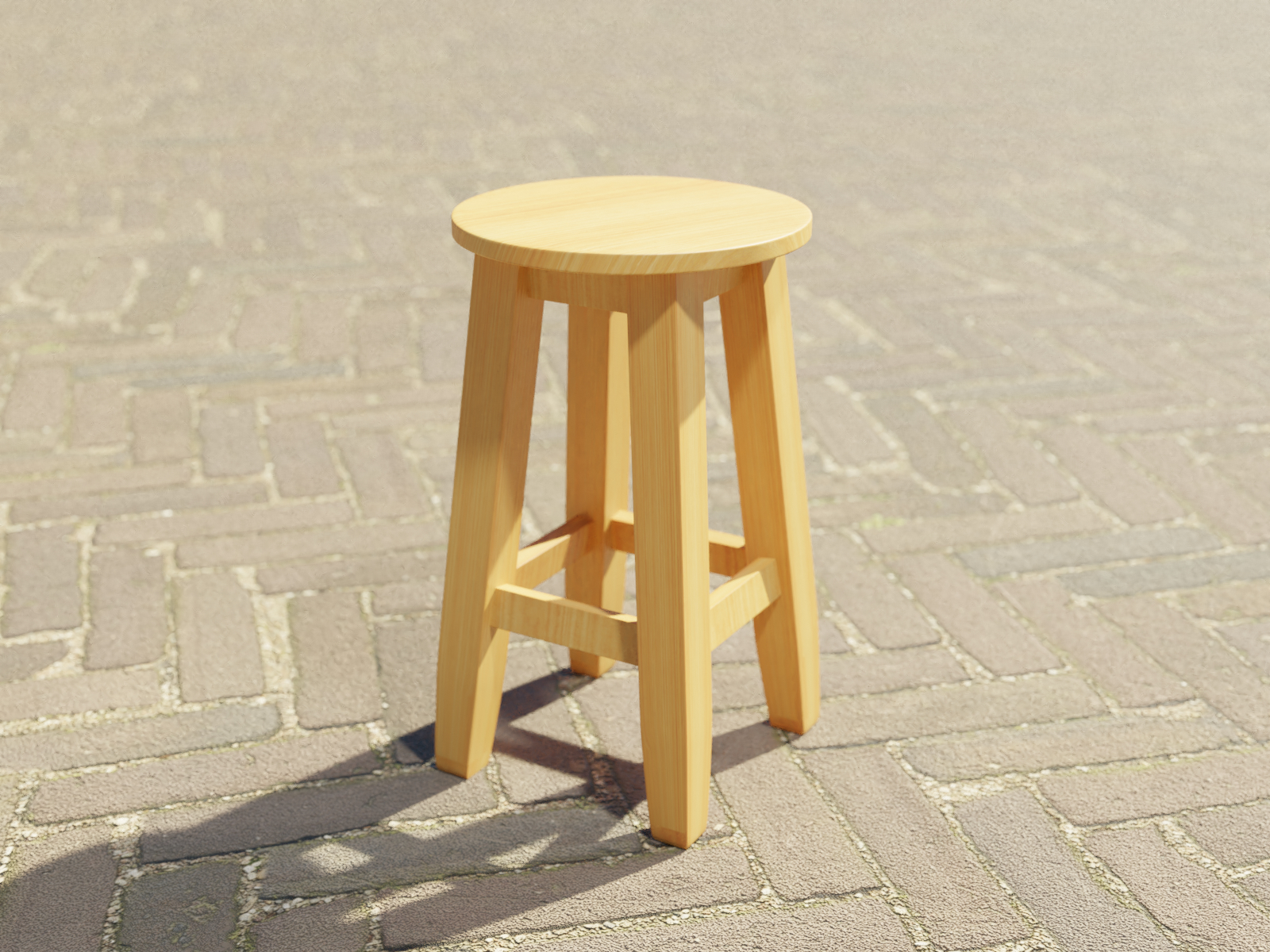 木凳子3d模型