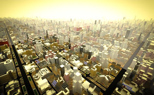 3D buildings scale big city