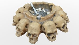 3D skull ash tray