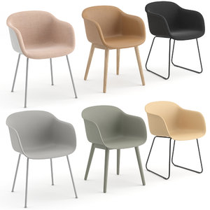 chairs fiber armchair muuto 3D model