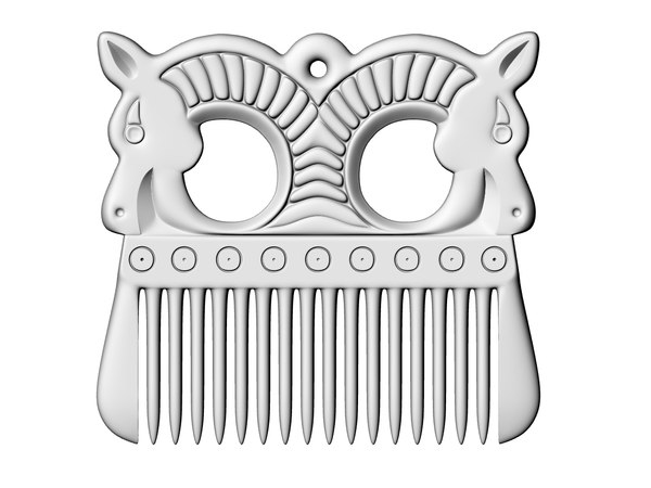3D viking comb model