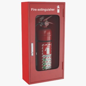 3D real extinguisher box