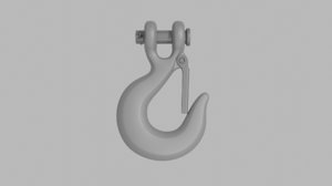 towing hook forged 3D model