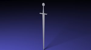 3D medieval sword
