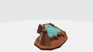 lake landscape - 3D model