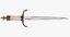 medieval swords daggers hammer 3D model