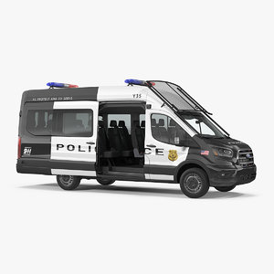 3D transit police van 2020