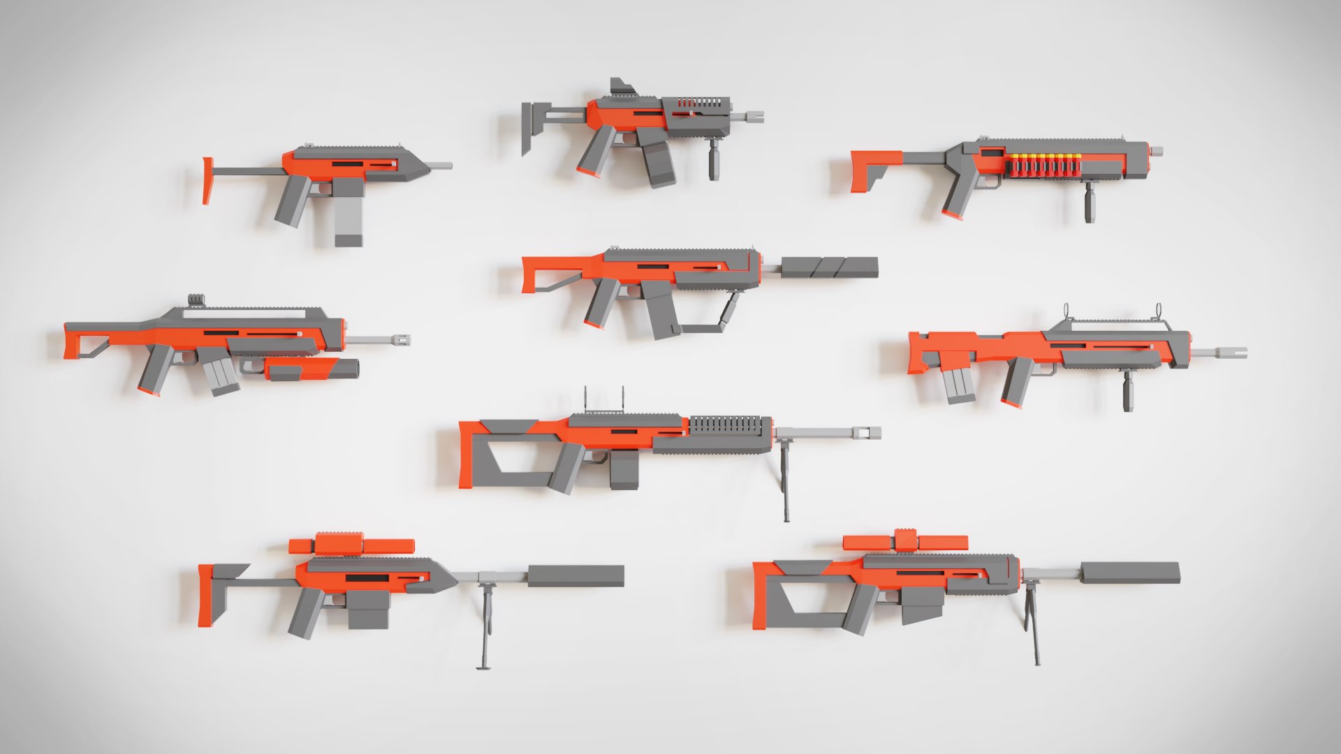 Asset pack guns rifles 3D model TurboSquid 1492985