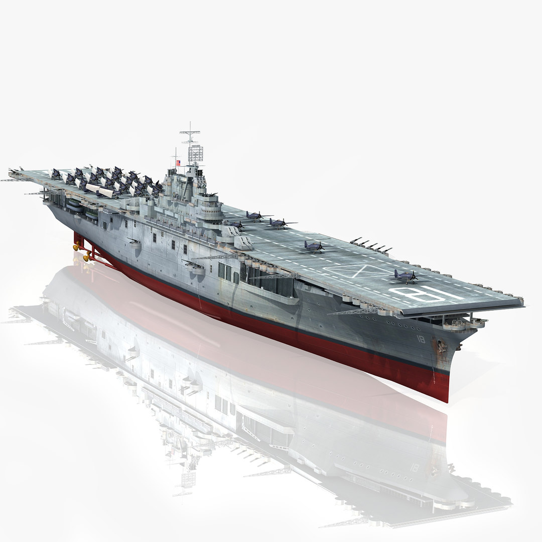 Uss wasp cv-18 1943-1945 3D model - TurboSquid 1493092