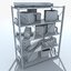 metal shelving clutter 3D