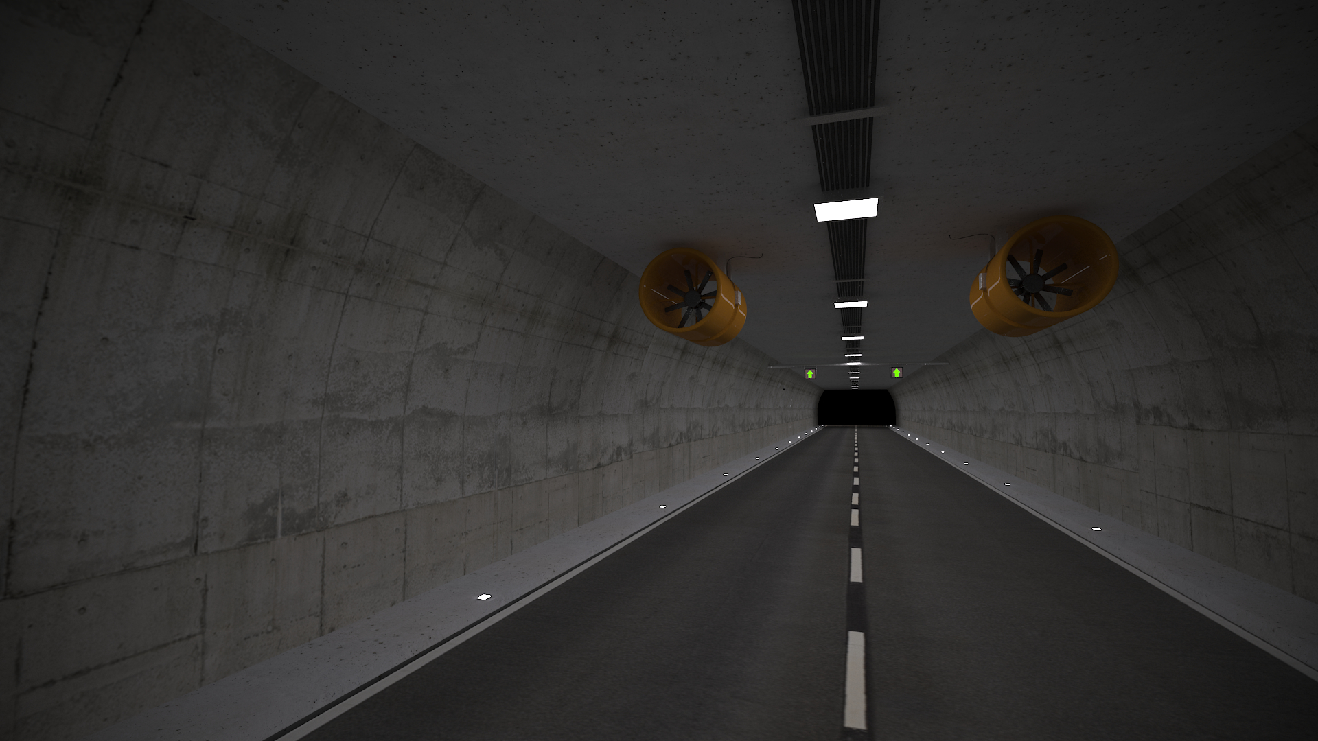 Road tunnel scene 3D model - TurboSquid 1493075