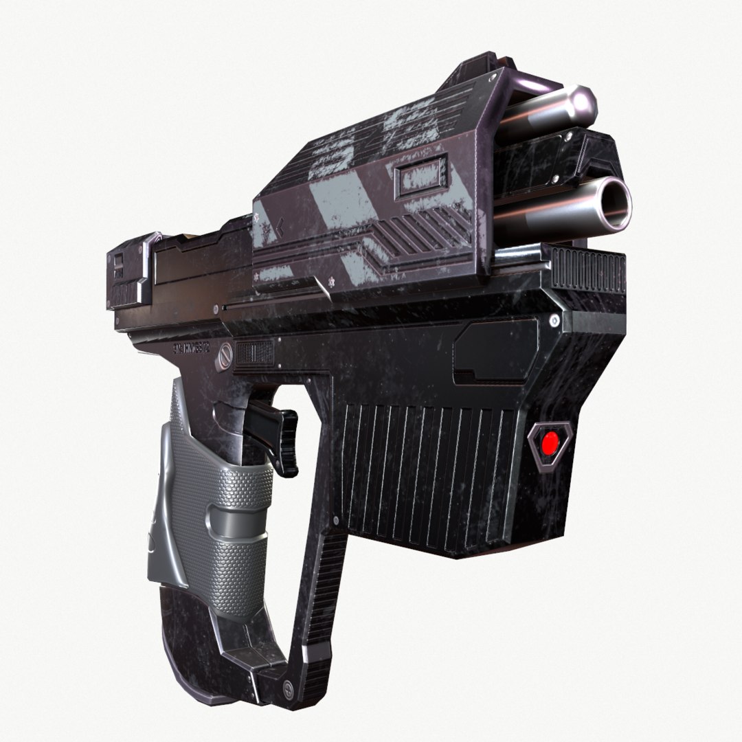 Scifi gun 3D model TurboSquid 1493113