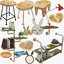 loft furniture accessories v1 3D model