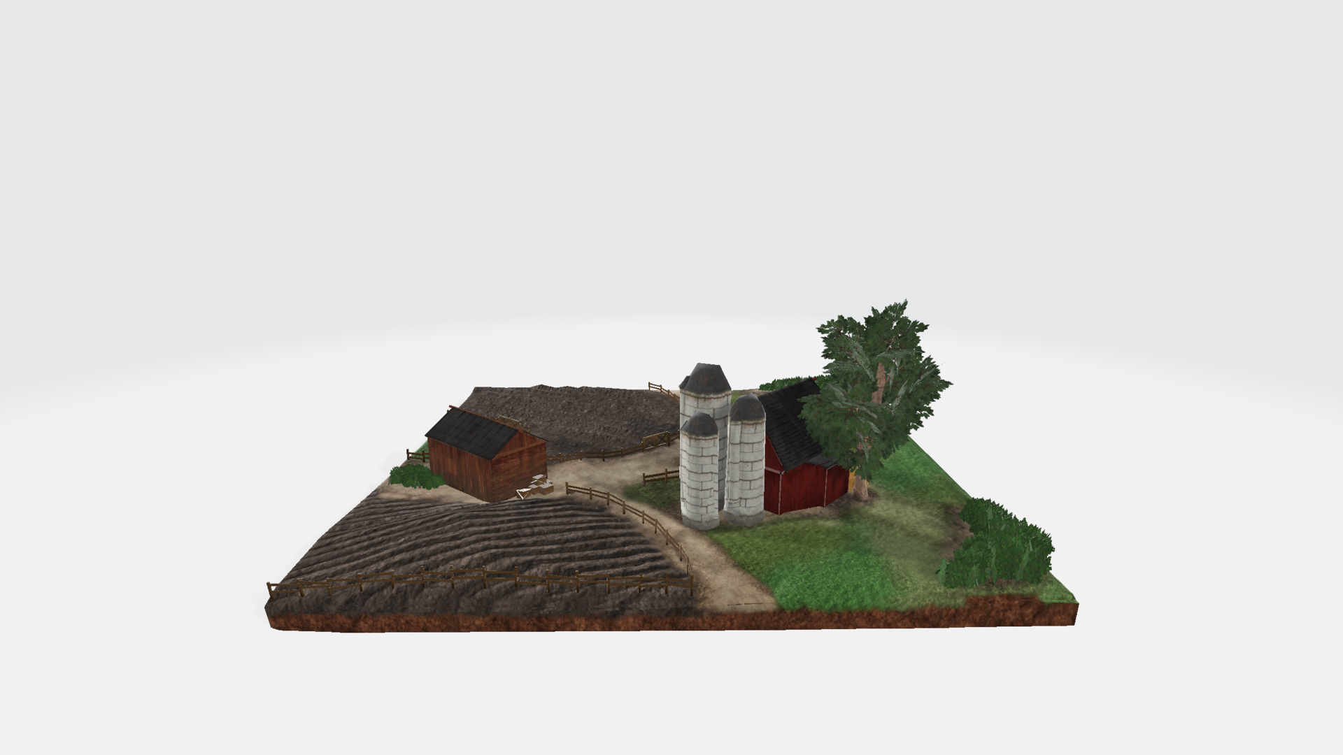 1.32 scale model farm dioramas