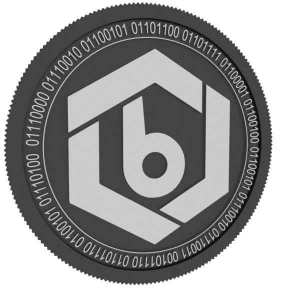 3D bitrue coin black