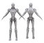 3D robo skeleton cyborg character