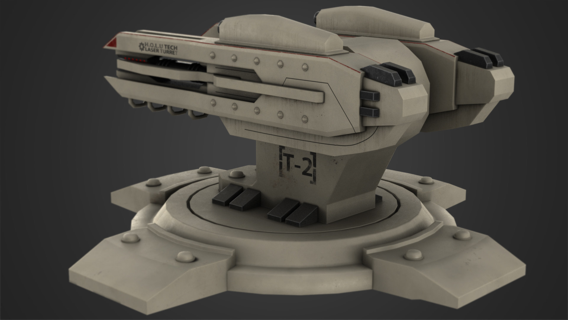 Sci fi laser turret 3D - TurboSquid 1493482