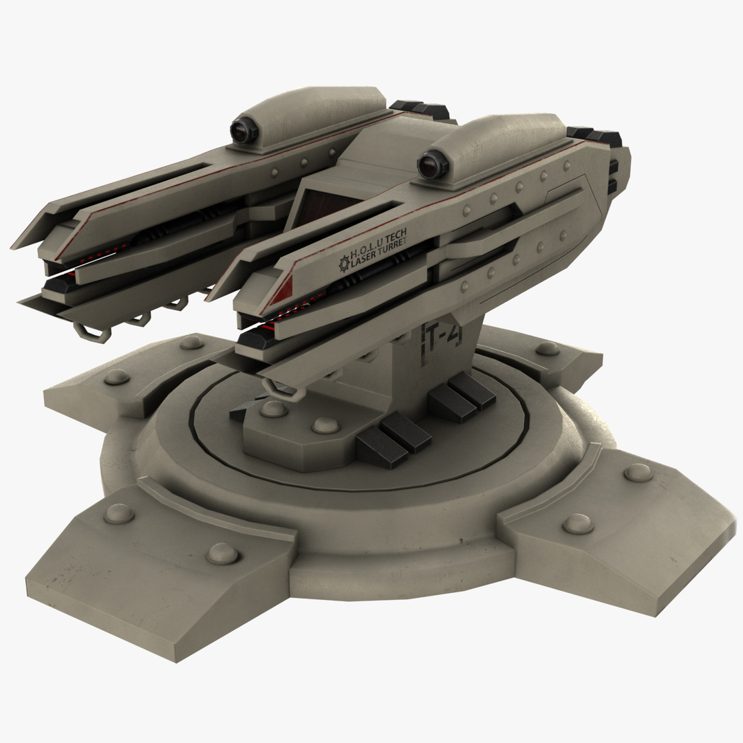 Sci fi laser turret 3D - TurboSquid 1493482