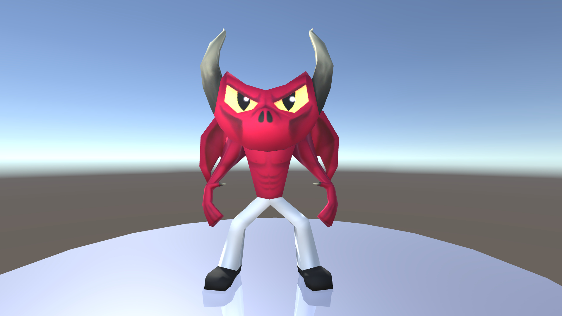 小恶魔角色-低聚索具和动画3d模型